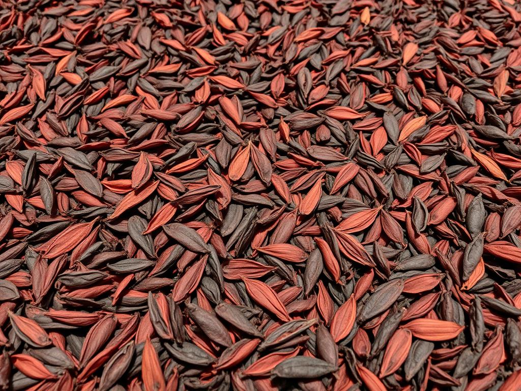 Fermentationsprozess von Schwarzem Tee mit kupferroten Teeblättern