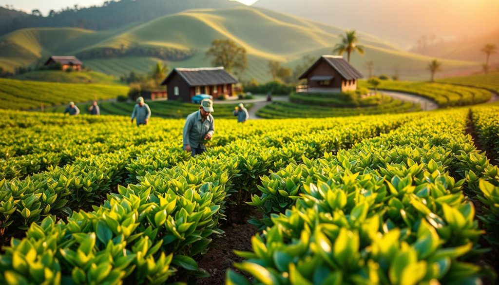 Ökologischer Schwarztee Anbau