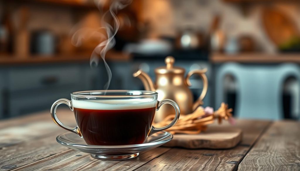 Schwarzer Tee mit Milch